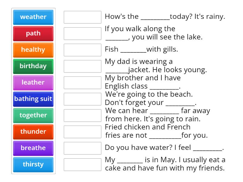 Phonics Go 2 Unit 7 - Match up