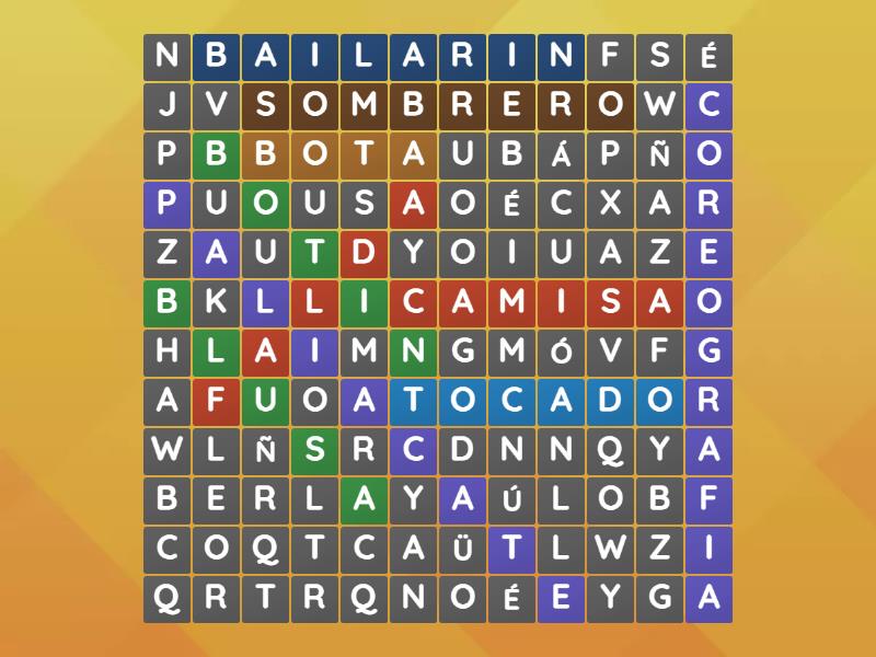 DANZA FOLCLORICA - Sopa de letras