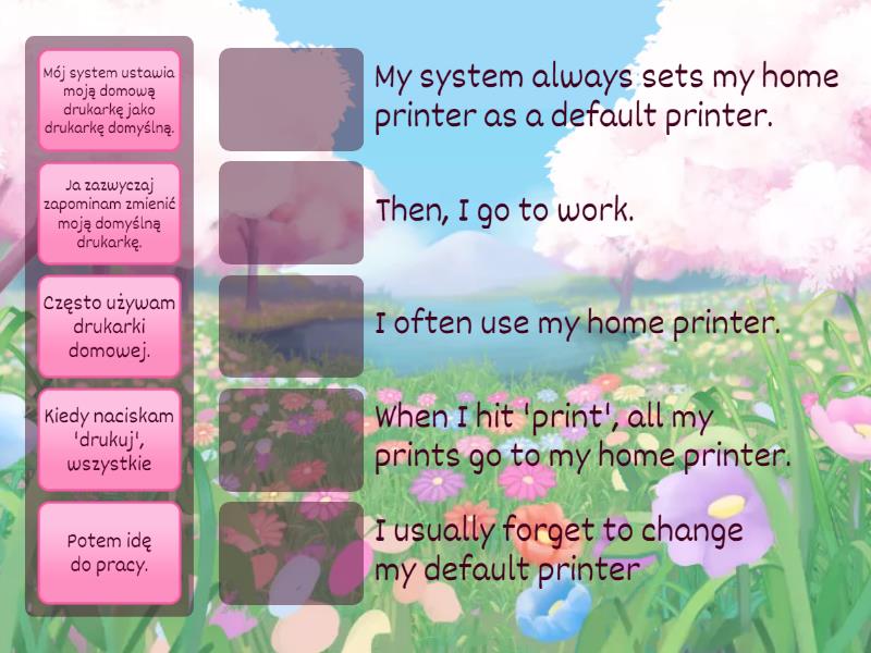 Default printer match up
