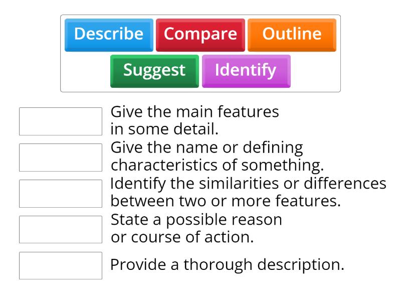 Command Words - Match up