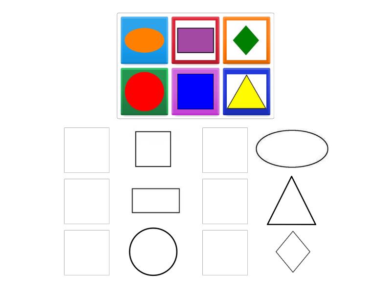 figuras geometricas y colores primarios - Match up