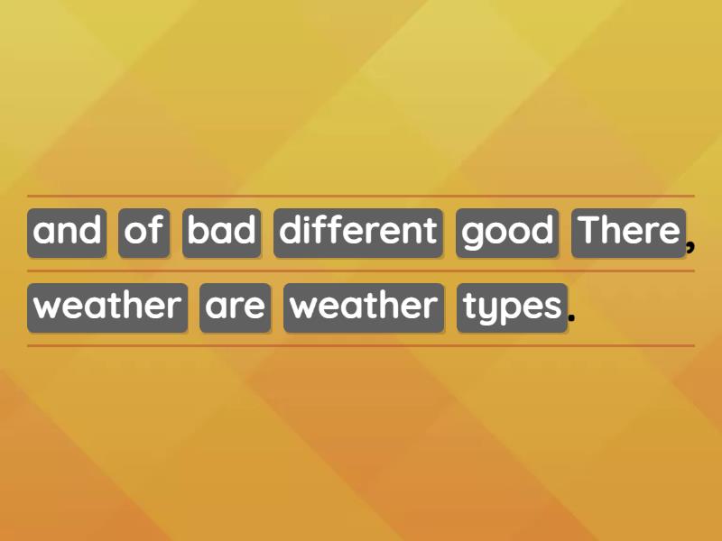 Extreme weather - Unjumble