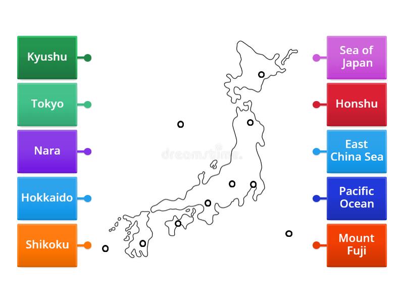 Japan Geography Wordwall Labelled diagram