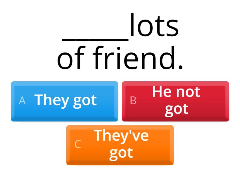 Have Got / Has Got - Quiz