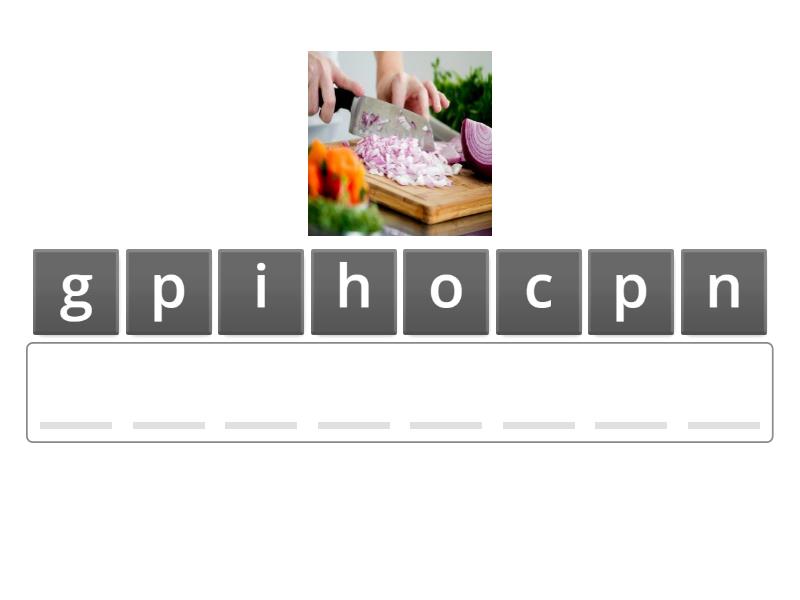 Unscramble the words to identify the skills or cooking methods for
