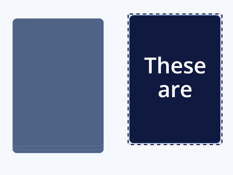 This, that, these, those - Cartas al azar