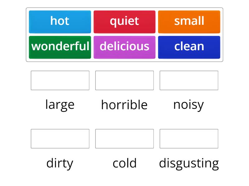 next move 1. Unit 6. adjectives - Une las parejas