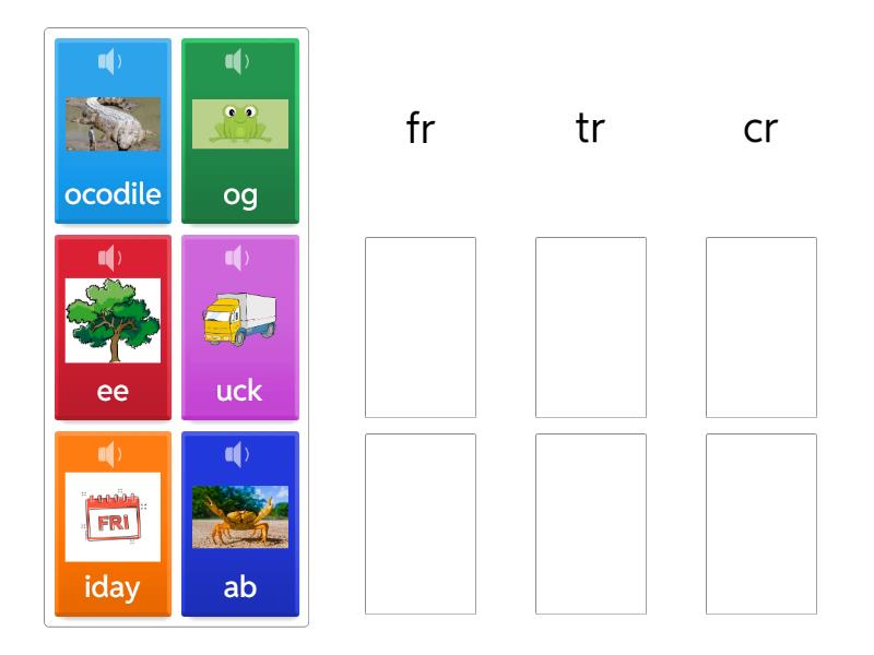 Phonics 3 unit 8 pg.18 - Group sort