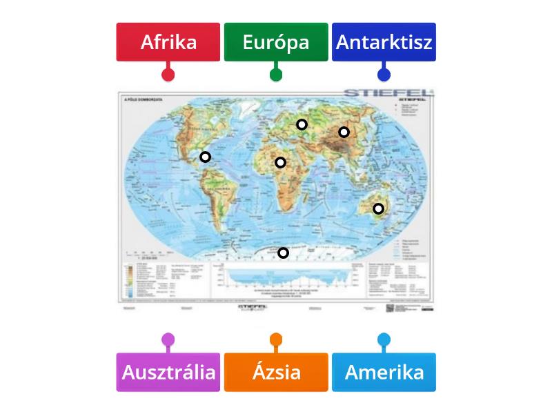 Világrészek - Labelled diagram
