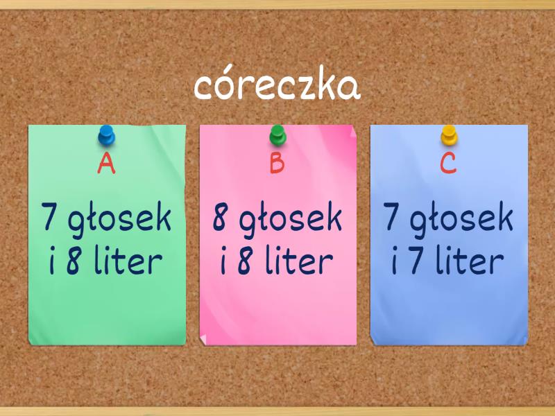 Podział Wyrazów Na Litery Głoski I Sylaby Podział wyrazów na głoski i litery - Test