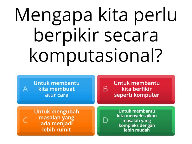 1 BERPIKIR KOMPUTASIONAL (BK) KELAS 7 - Quiz