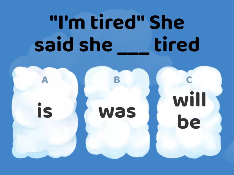 reported speech past tense questions