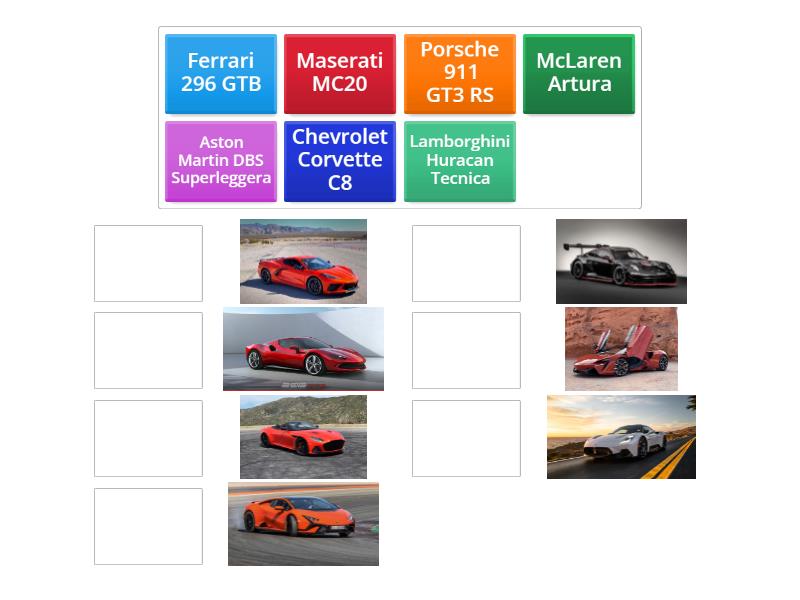 Match the vehicle names - Match up