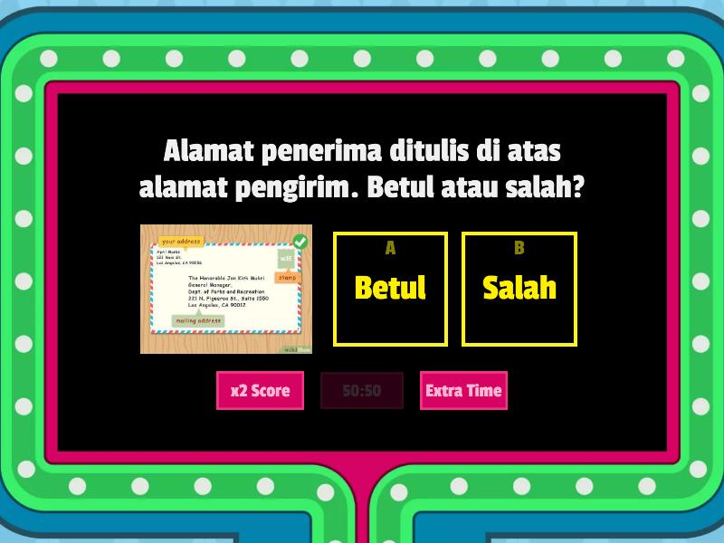 Arahan Jawab Soalan Soalan Berikut Dengan Betul Gameshow Quiz