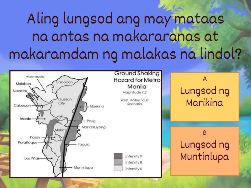 Pag-aralan Ang Mapa Ng Tinatayang Paglindol, Pagbaha At Pagguho Ng Lupa ...