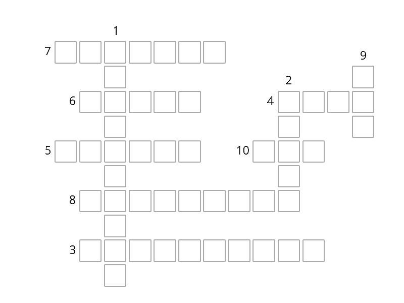 teka-teki silang bahasa inggris - Crossword