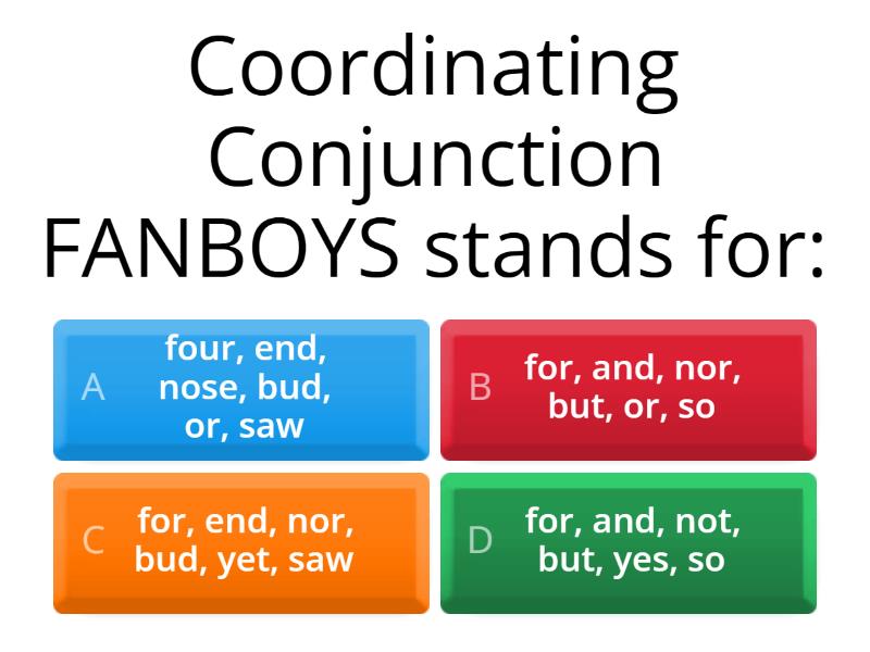 Conjunctions Test (Coordinating 