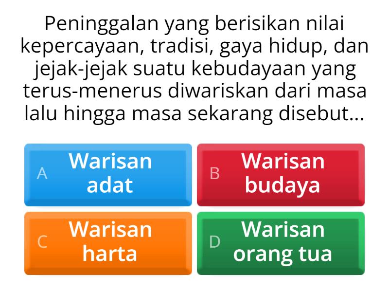 Warisan Budaya Indonesia - Quiz