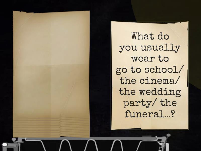 My personal dress code. - Cartas al azar