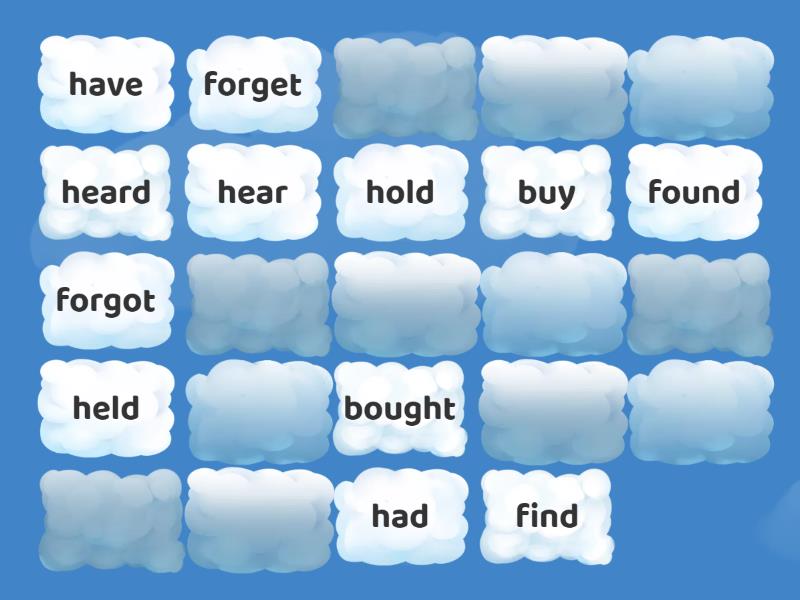 Jhs 2 Base Form And Paste Tense Of The Verb Matching Pairs