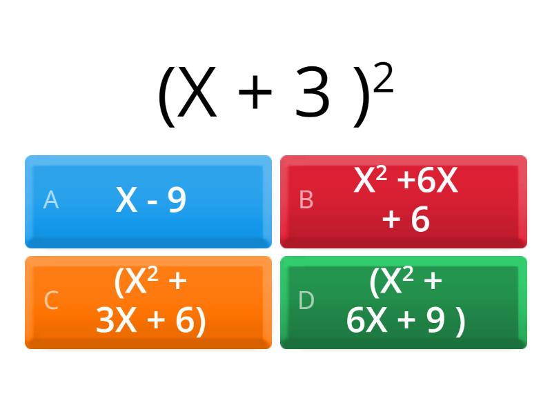 Productos notables quiz