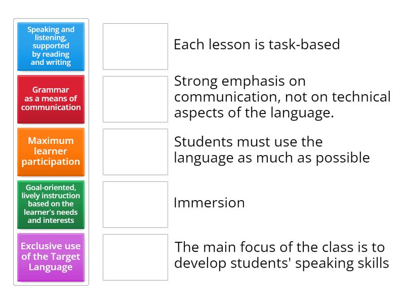 Principles Quiz - Match up