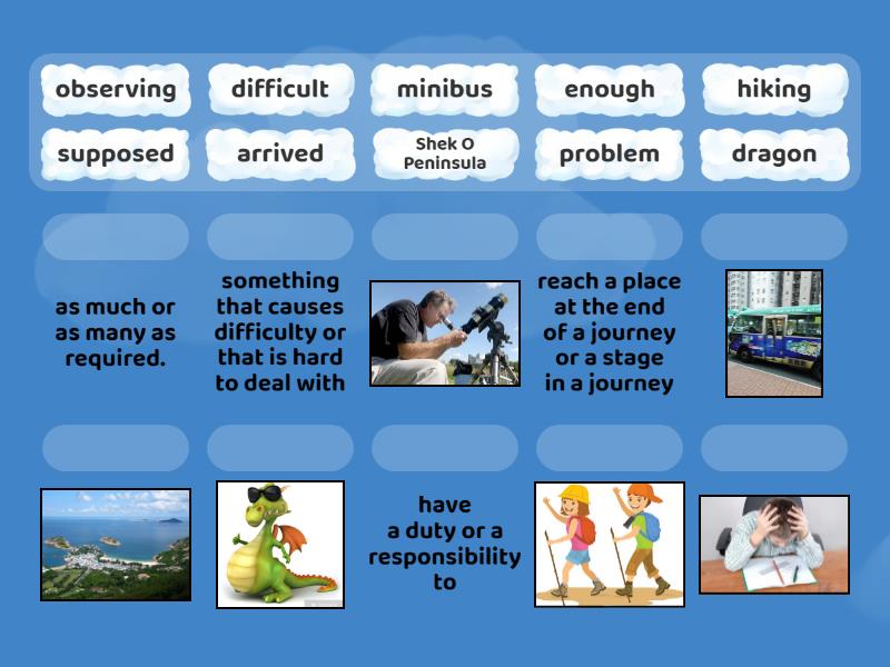 R & W - Unit 4 Reading vocabulary - Match up