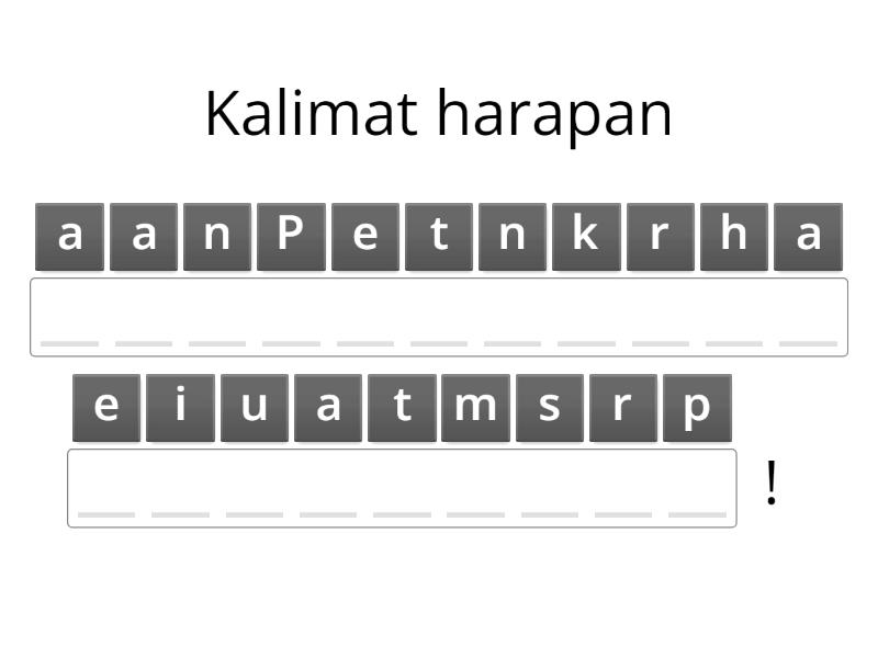 Menebak Jenis Kalimat Perintah ( Ajakan, Larangan Dan Harapan) - Anagrama