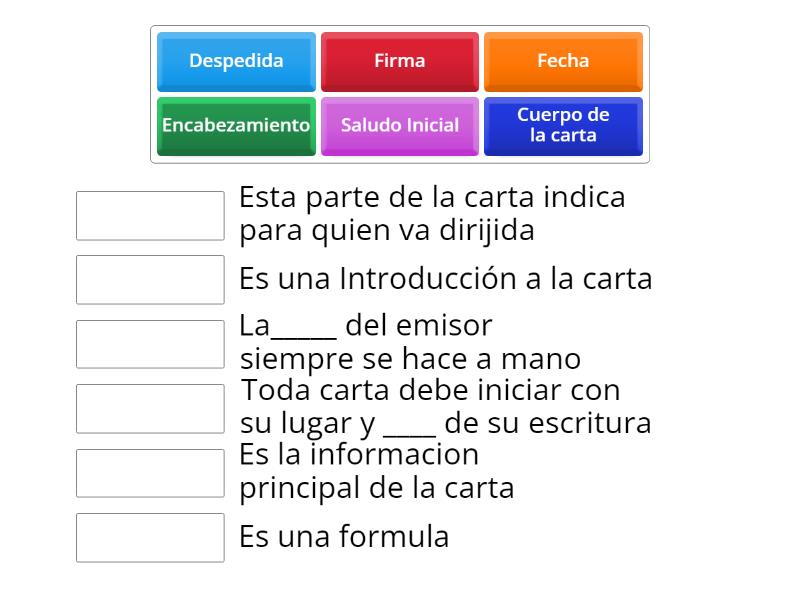 Estructura De La Carta Match Up 2452