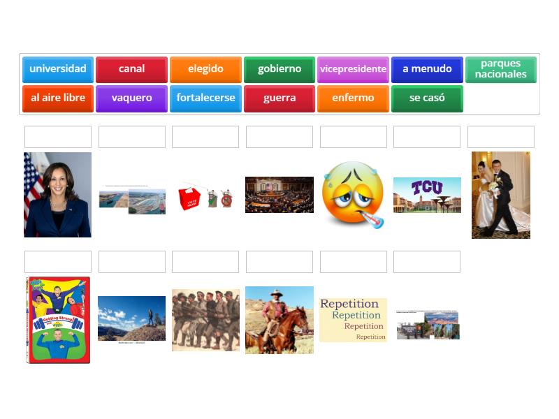 Vocabulario de Theodore Roosevelt - Match up