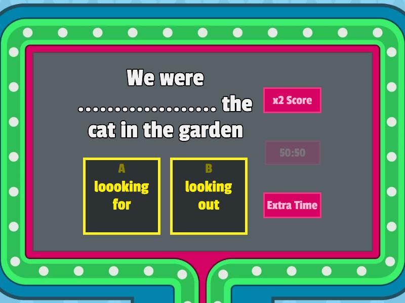 Review: Phrasal verbs A1 - Gameshow quiz