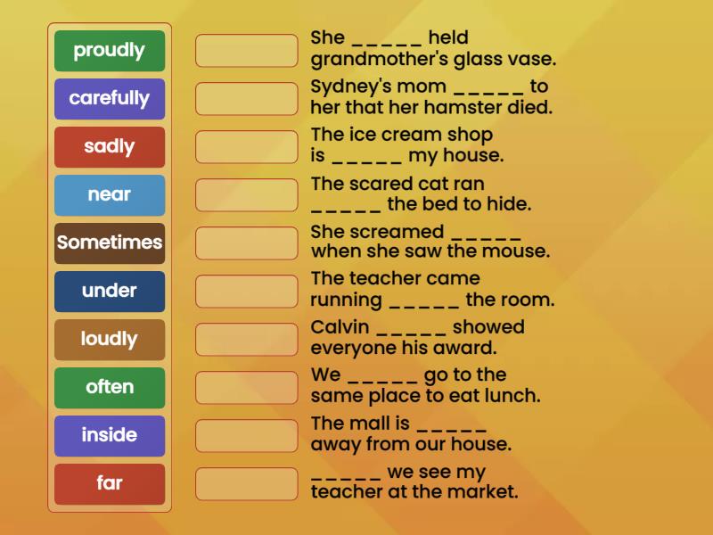 More Adverbs - Match up
