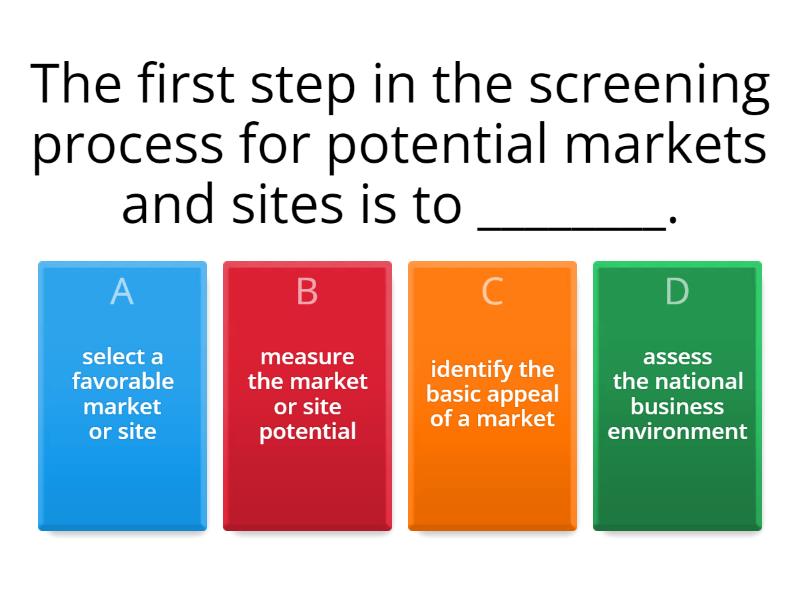 Analyzing International Opportunities - Quiz