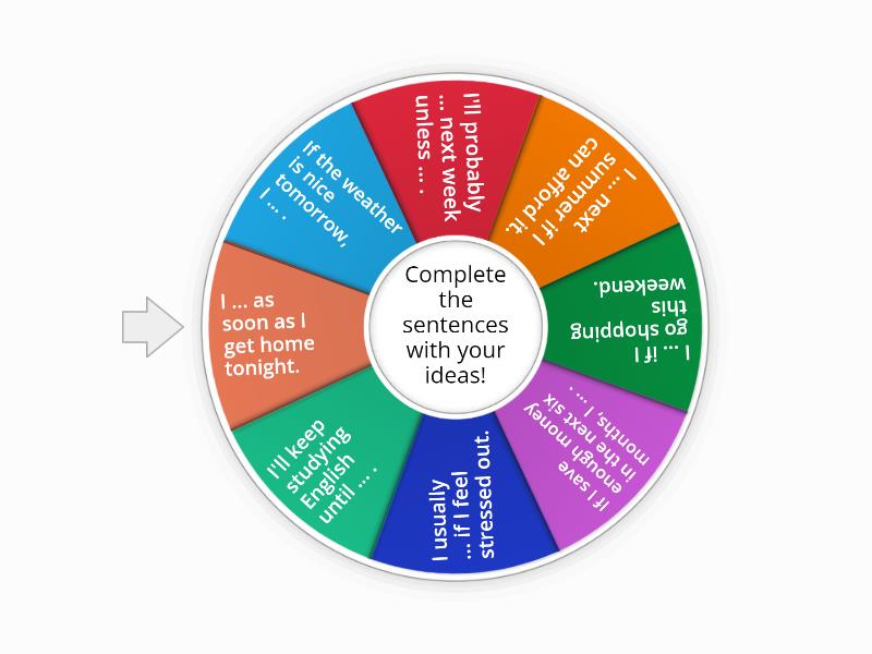 Progress 3A - Unit 5: conditionals and future time clauses - Random wheel