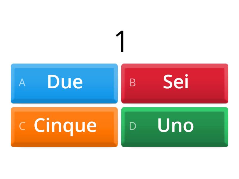 Italian Numbers 1-10 - Quiz