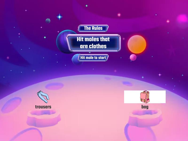 Let's talk! Clothes - Whack-a-mole