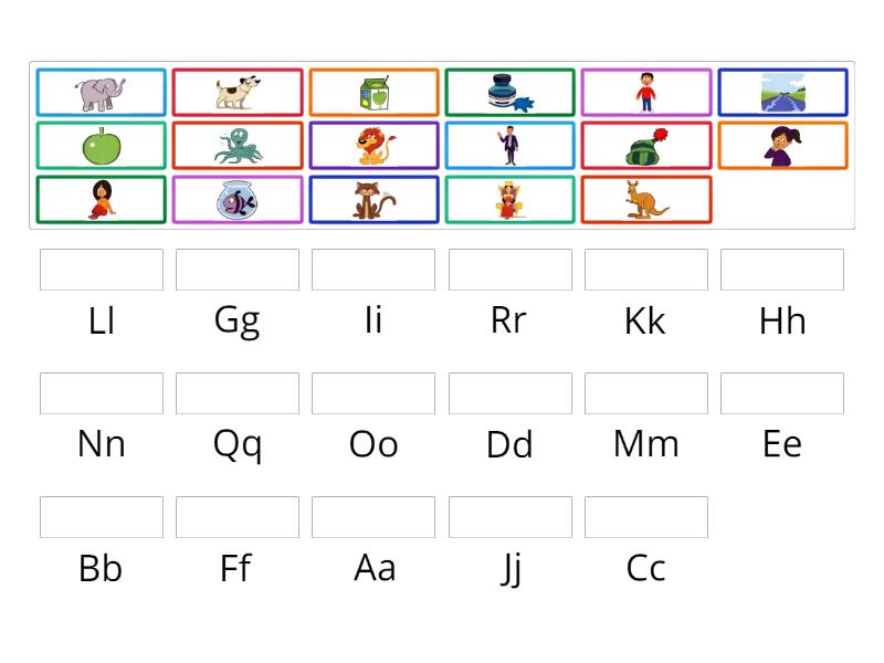 Alphabet A-R - Match up