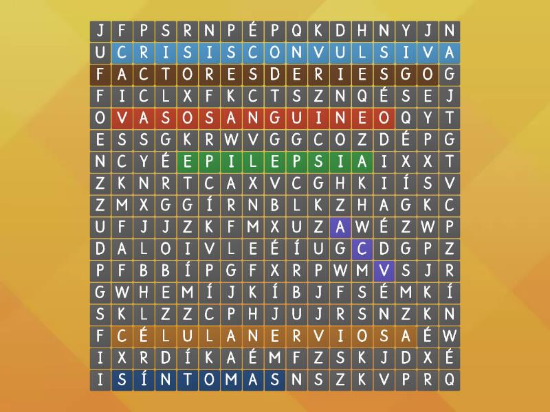 Sopa De Letras Primeros Auxilios Wordsearch