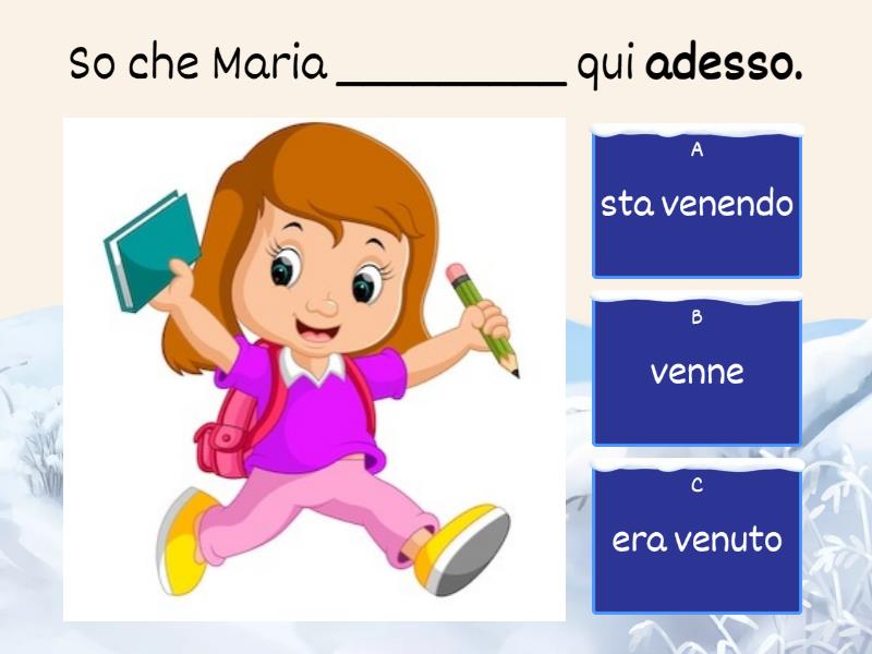 Concordanza Dei Tempi-indicativo - Quiz