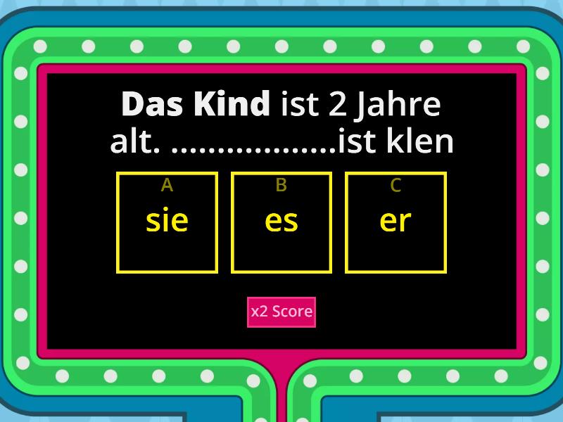 Die Personalpronomen, Haben Und Sein - Gameshow Quiz