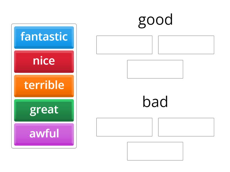 english file elementary 2b good vs bad - Group sort
