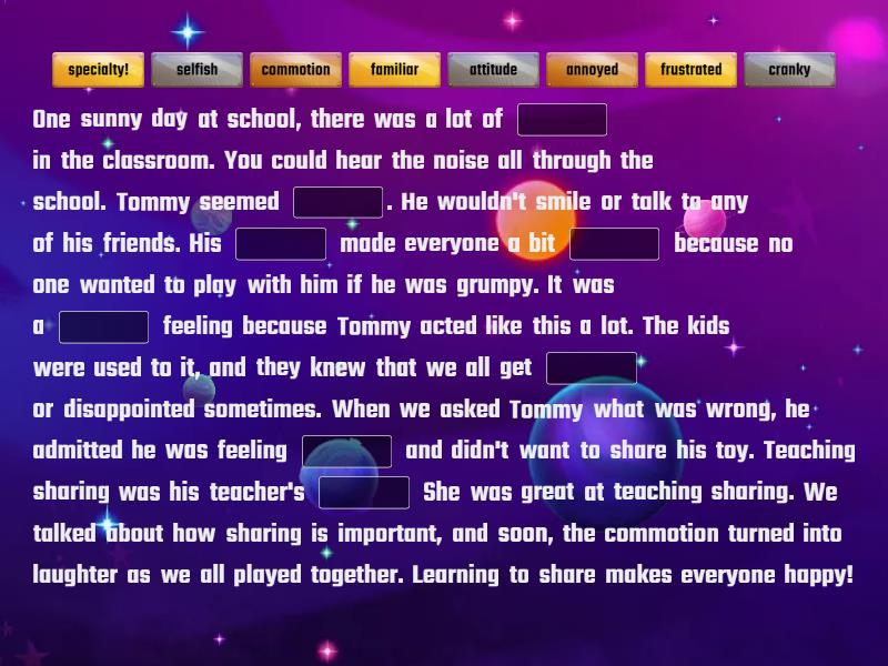 Unit 2 Week 2 Vocabulary Fill in the Blank - Missing word