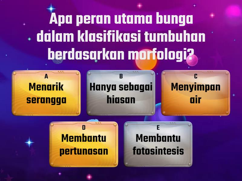 Evaluasi Pembelajaran Klasifikasi Tumbuhan Berdasarkan Morfologi - Quiz