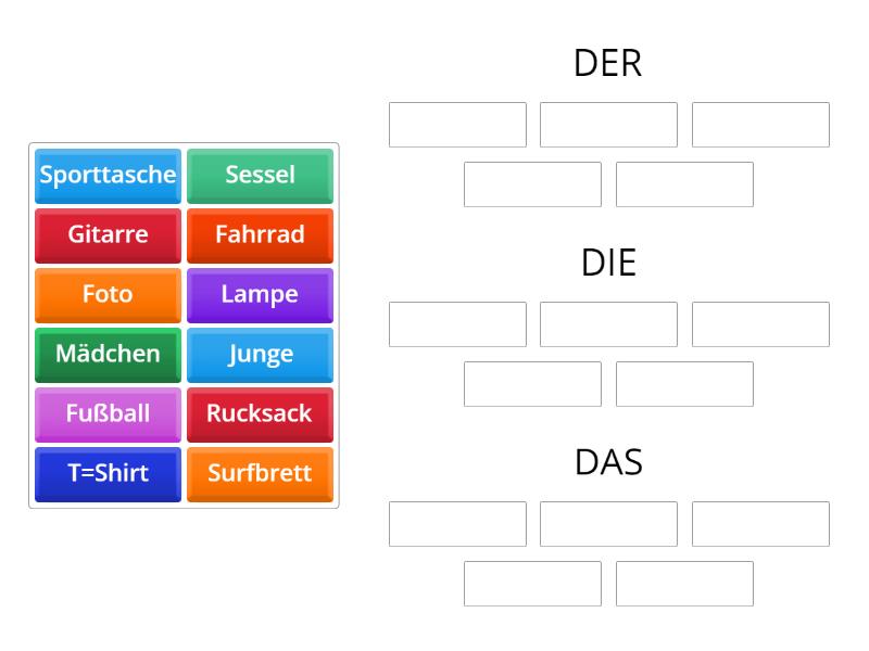 L1 der die das - Group sort
