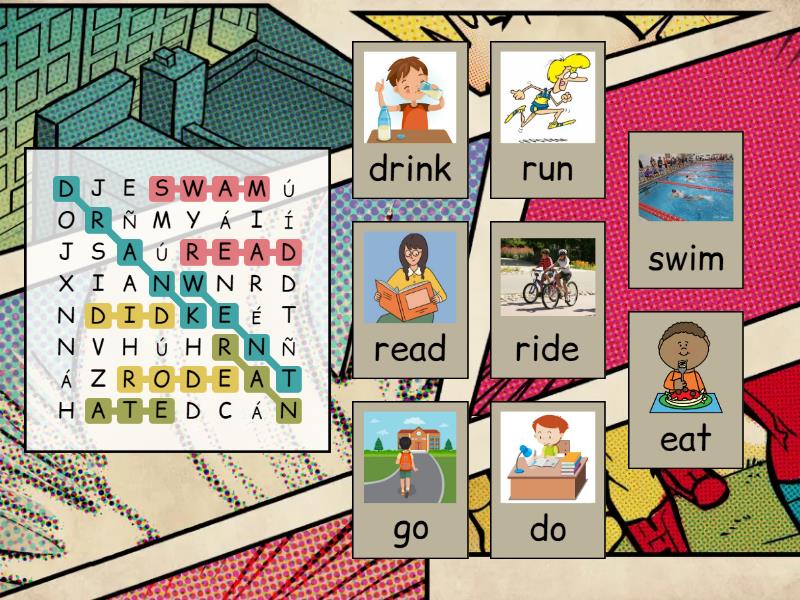 Past simple - irregular verbs - Sopa de letras