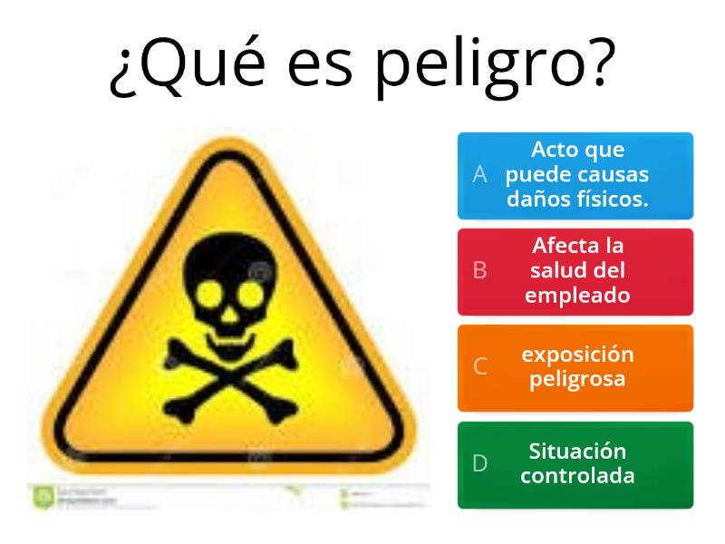 DIFERENCIAS DE RIESGO, PELIGRO E INCIDENTE - Cuestionario