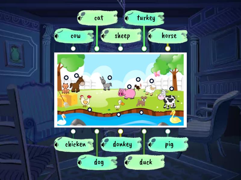 Farm animals - Labelled diagram