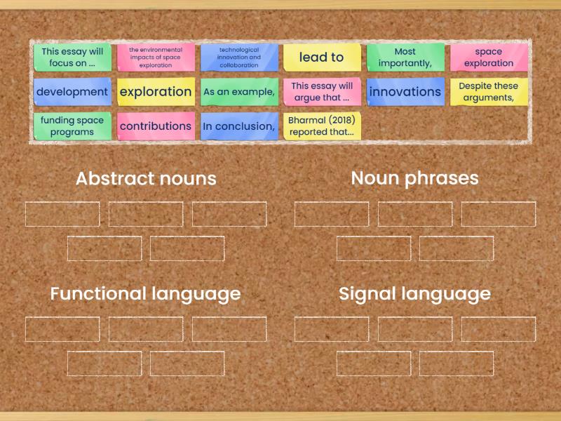 Lexical Range and Accuracy (Space exploration) - Group sort