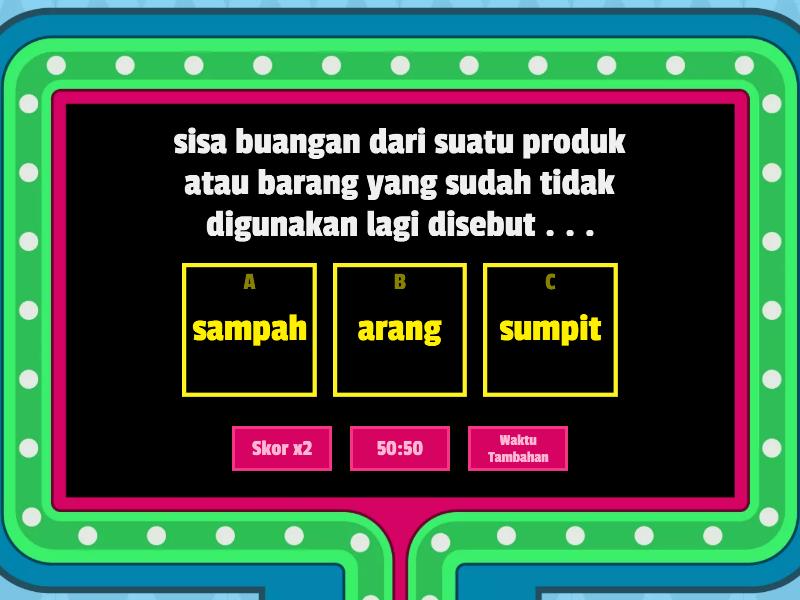 Kuis Jenis-jenis Sampah Serta Pembuatan Ecobrick - Gameshow Quiz