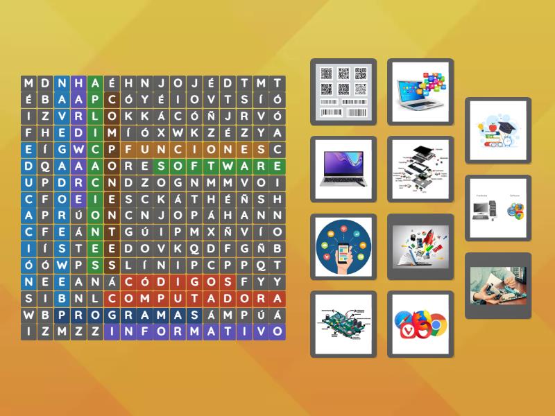 Juego del software y hardware - Sopa de letras